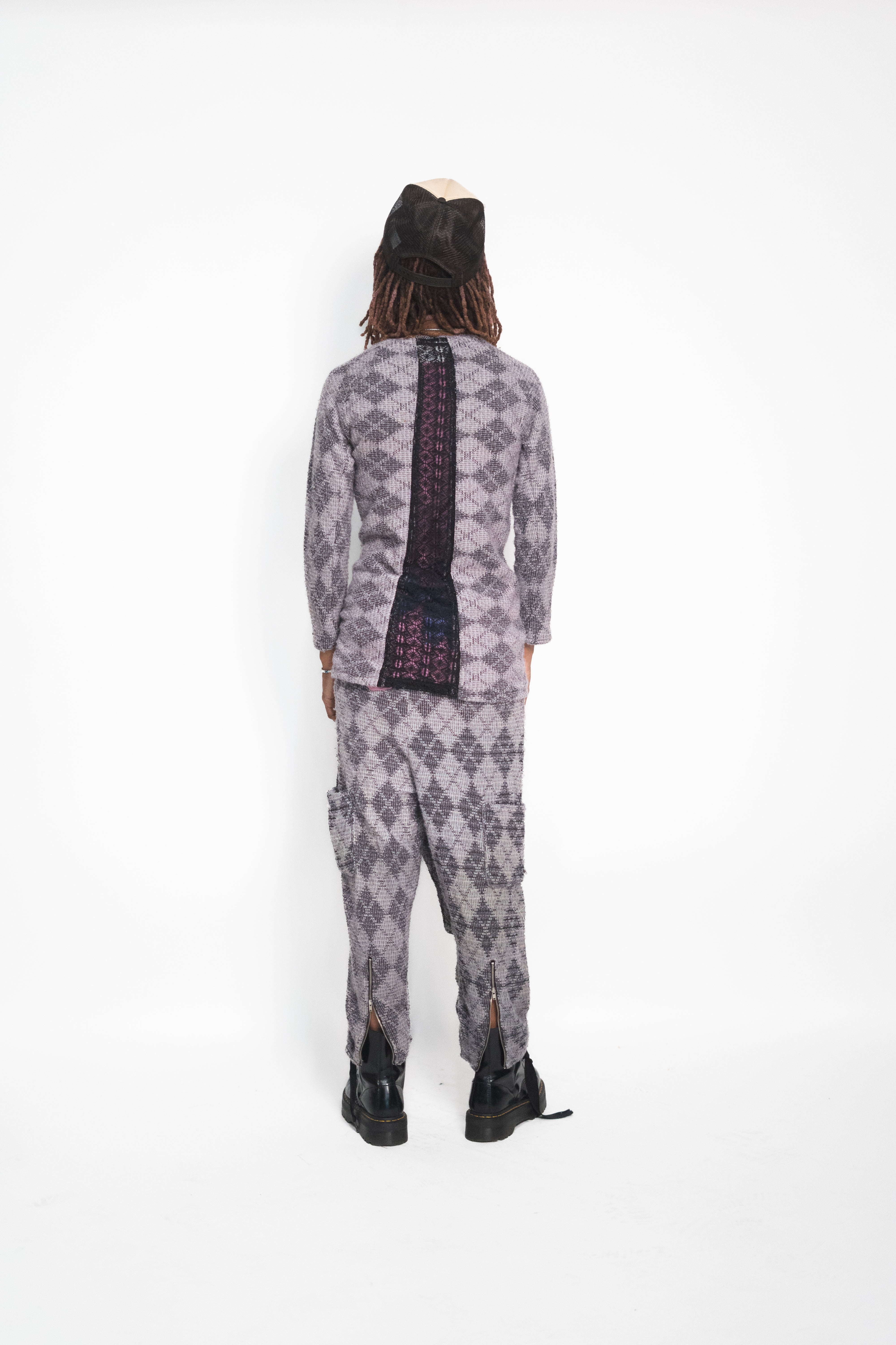 Purple Knit Capris