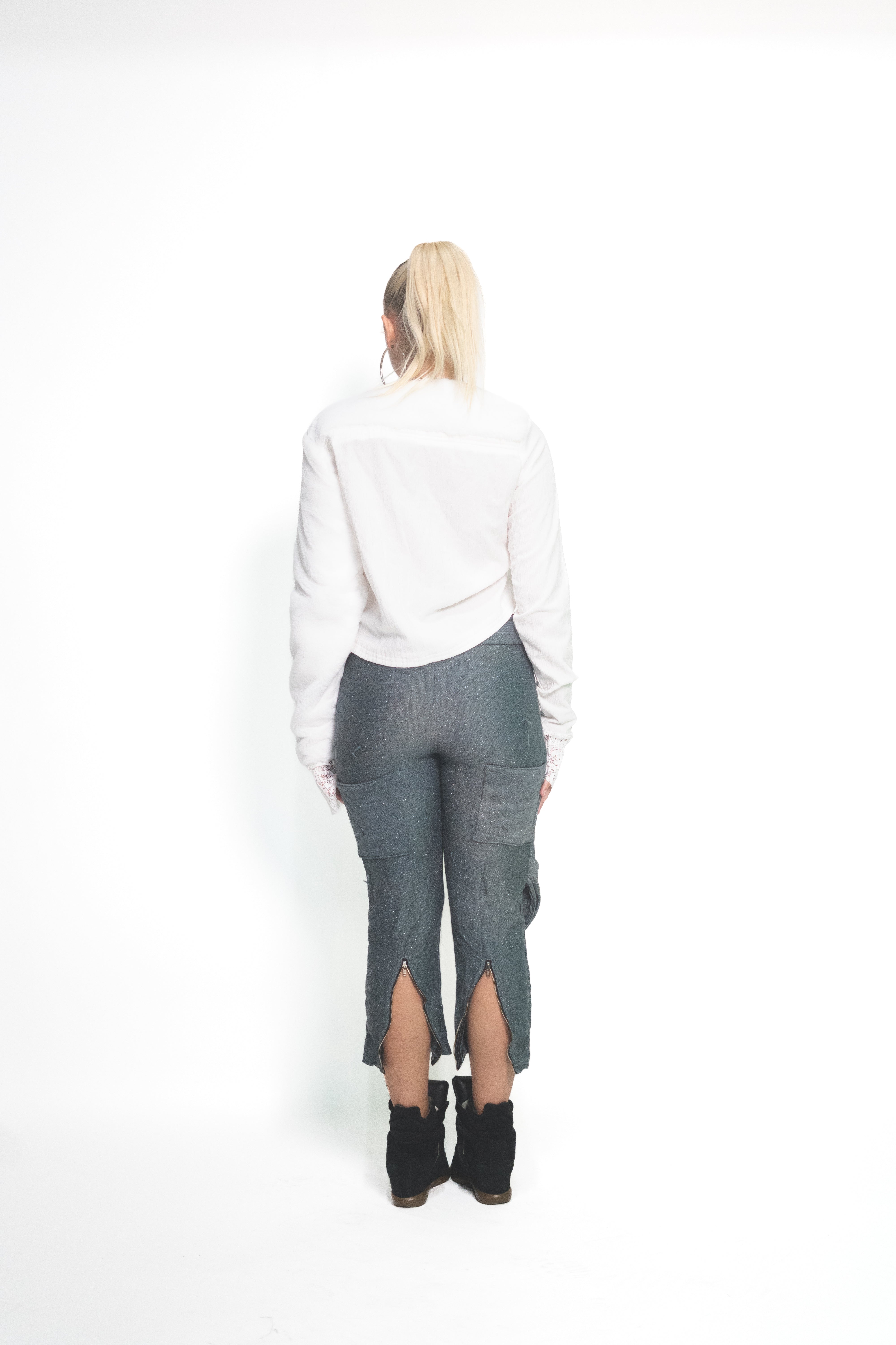 Dyed-Knit Capri