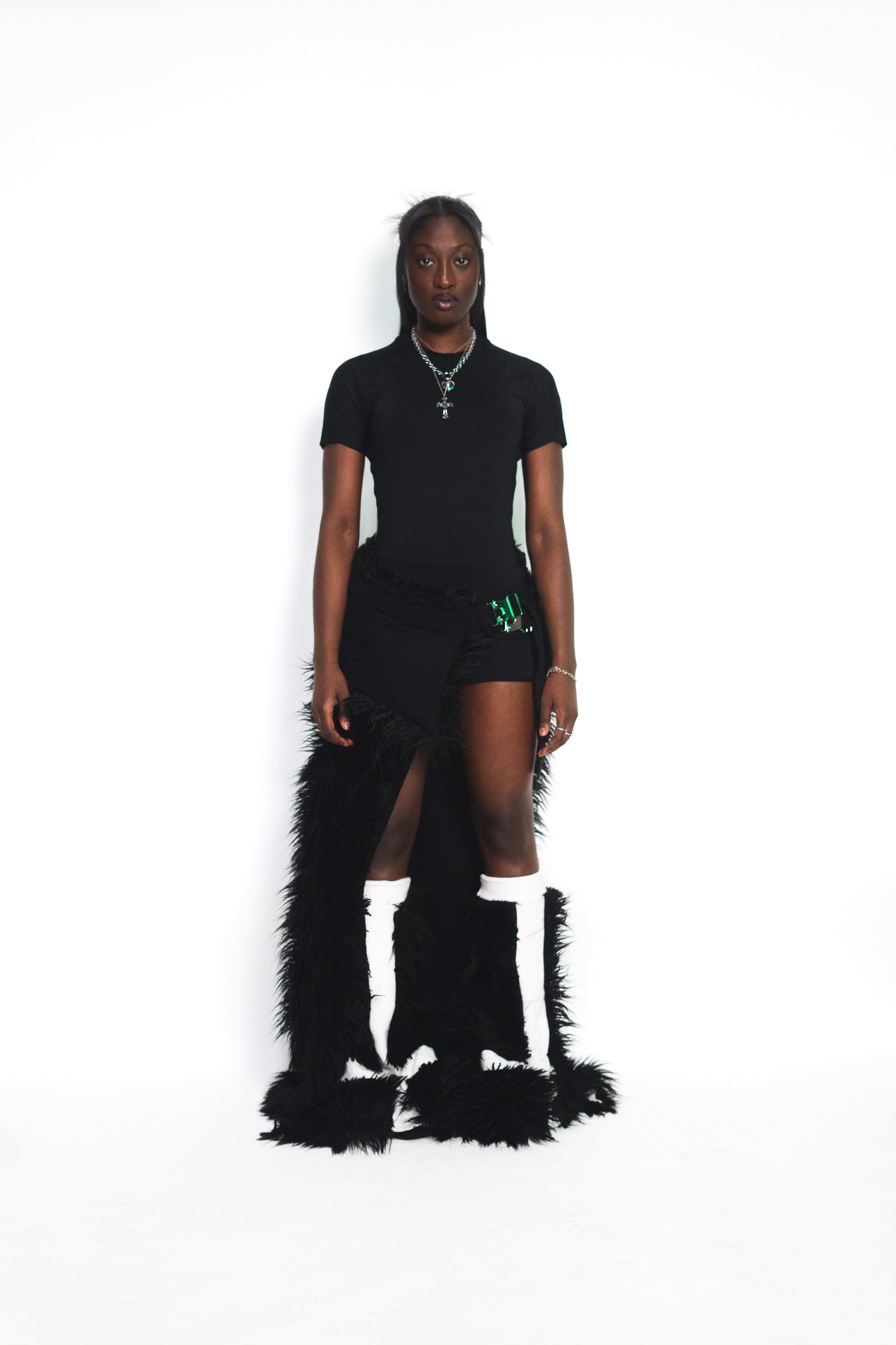 Bi-Modular Fur Skirt